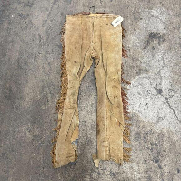 Vintage 1940s/50s Genuine Suede Fringed Western Trousers